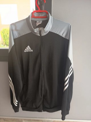 Chaqueta Adidas chico negra y gris