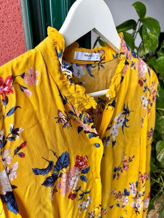 Camisa amarilla 100% algodón Talla S