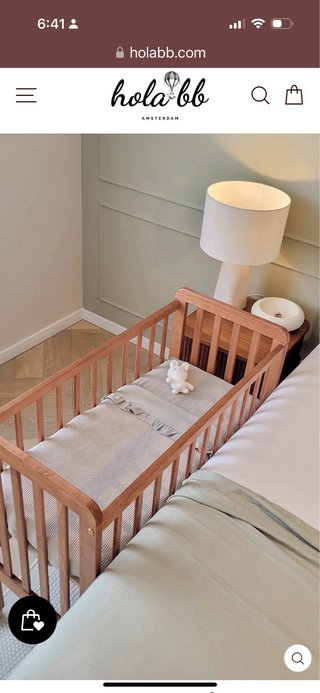 Minicuna Co-sleeper Hola BB Amsterdam Madera