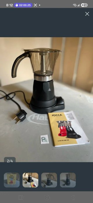 Cafetera Eléctrica Italiana Jocca 6 tazas
