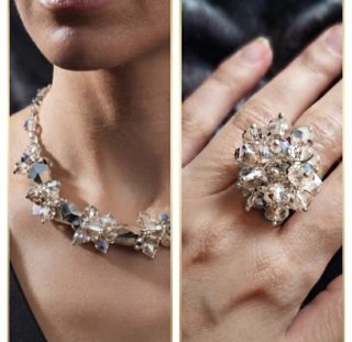Collar y anillo cristales aurora boreal