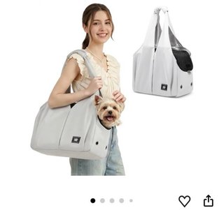 Bolso Transportín Perros Gris y Negro