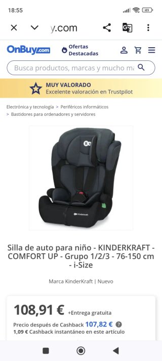 Silla coche Kinderkraft