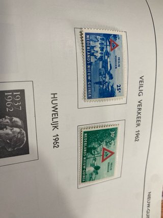 7 hojas sellos Nueva Guinea Holandesa 1949-1962