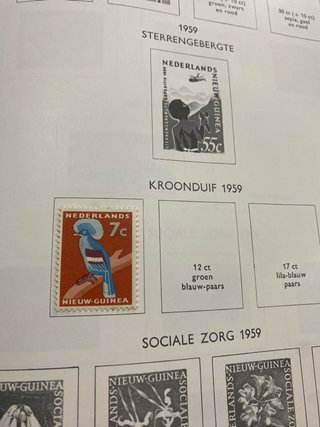 7 hojas sellos Nueva Guinea Holandesa 1949-1962