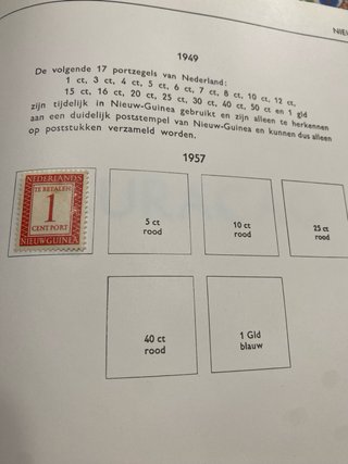 7 hojas sellos Nueva Guinea Holandesa 1949-1962