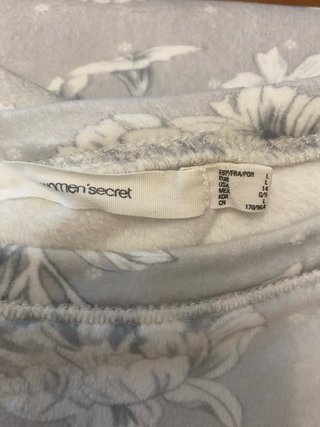 Pijama invierno 2 piezas T-L gris perla