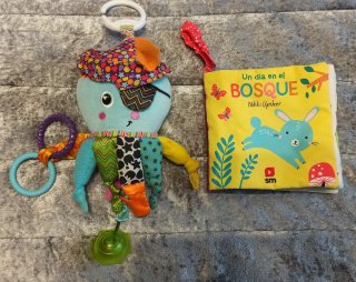 Pulpo y libro de tela para bebé