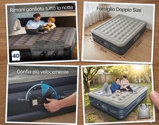 Letto ad Aria Gonfiabile con Pompa Integrata
