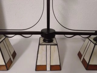 Lámpara colgante Tiffany retro 3 luces