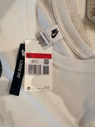 Camiseta manga larga Nike blanca