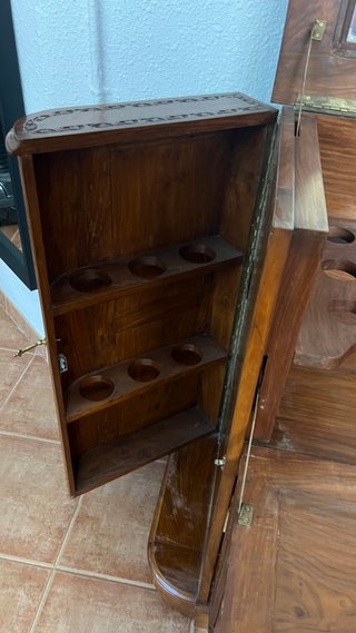 Mueble Bar Licorera Madera Tallada