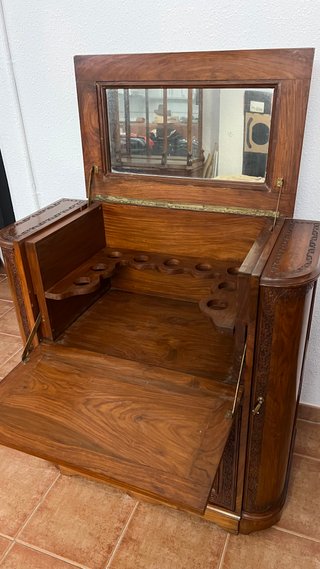Mueble Bar Licorera Madera Tallada