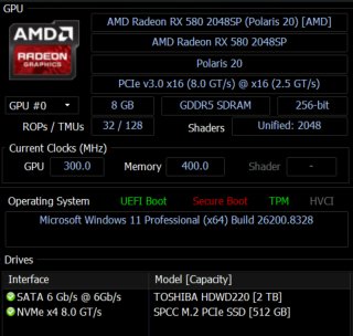 Tarjeta Gráfica AMD Radeon RX 580 2048SP 8GB