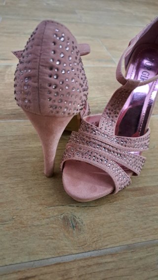 Tacones TOP GIRL rosas con pedrería
