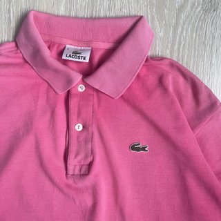 Polo Lacoste Rosa Manga Corta Clásico Hombre