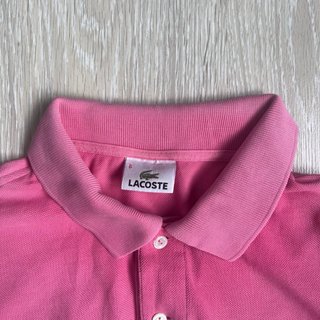 Polo Lacoste Rosa Manga Corta Clásico Hombre