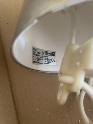 Lámpara colgante Ikea cristal y metal