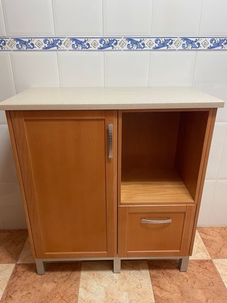 Mueble auxiliar cocina madera y metal