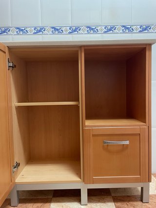 Mueble auxiliar cocina madera y metal