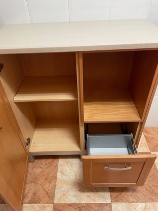 Mueble auxiliar cocina madera y metal