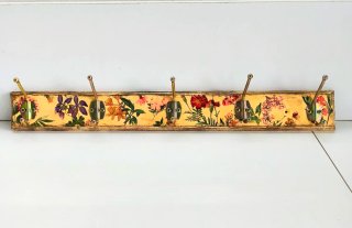 Perchero Vintage Shabby Floral Artesanal