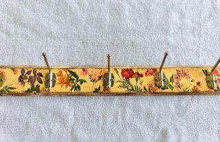 Perchero Vintage Shabby Floral Artesanal