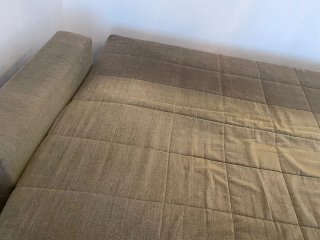 Sofá Cama Beige Tela