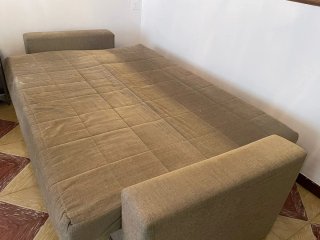 Sofá Cama Beige Tela