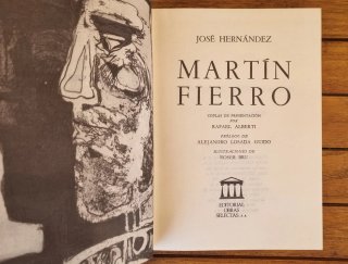 Libro: Martin Fierro - José Hernández