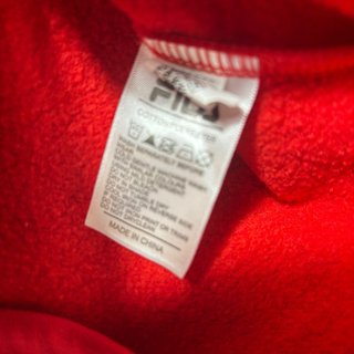 Sudadera Fila Roja Crop Top Media Cremallera
