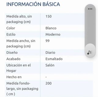 Litera blanca metálica