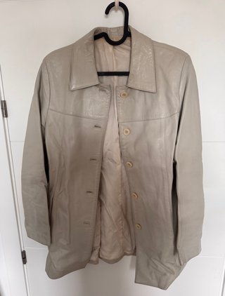 Chaqueta de cuero beige Talla M