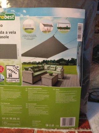 Toldo Vela Parasol Florabest Gris