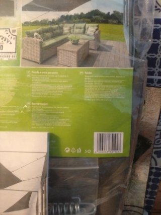 Toldo Vela Parasol Florabest Gris