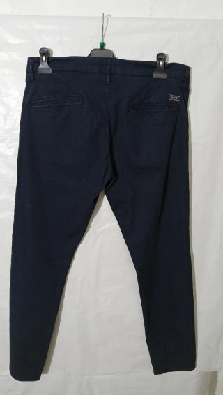 Guess Pantaloni Chino Blu Cotone