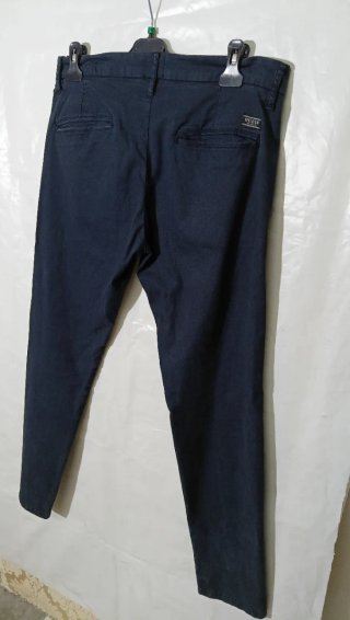Guess Pantaloni Chino Blu Cotone