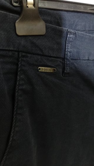 Guess Pantaloni Chino Blu Cotone