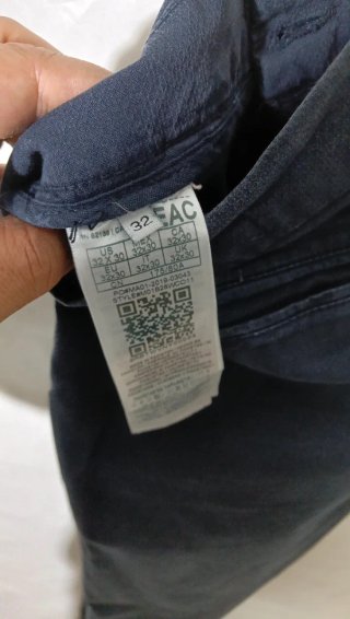 Guess Pantaloni Chino Blu Cotone