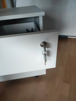 Cajonera de escritorio blanca