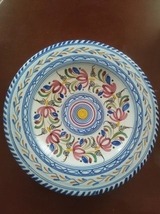 Juego de 2 Platos Decorativos Cerámica