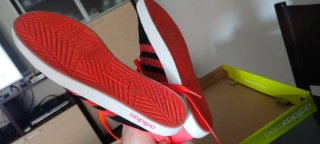 Zapatillas Adidas Neo Negras y naranja fluor
