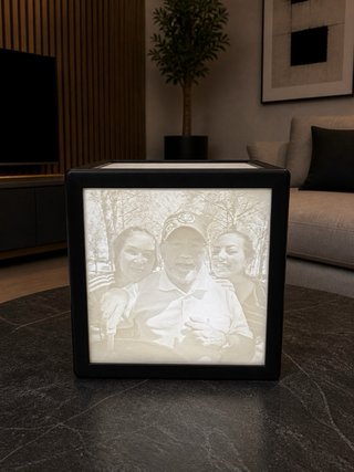 Lámpara Litofánica Personalizada Azul