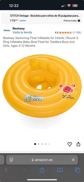 Flotador bebé Bestway 3 anillos