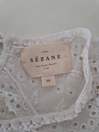 Blusa Sezane blanca bordada