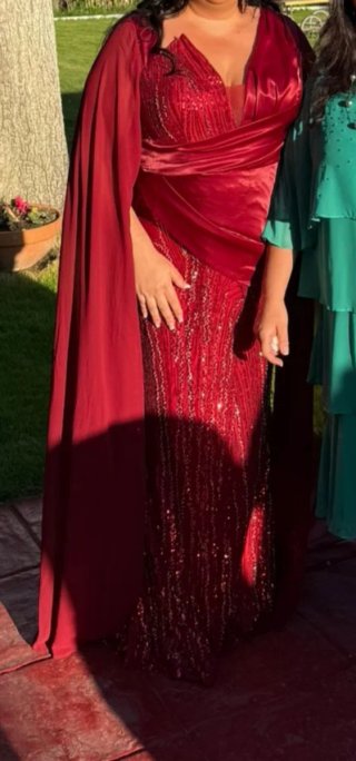 Vestido de fiesta lentejuelas rojo