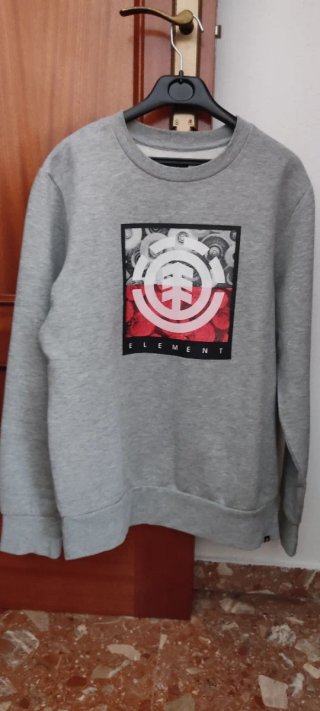 Sudadera Element Gris y Roja