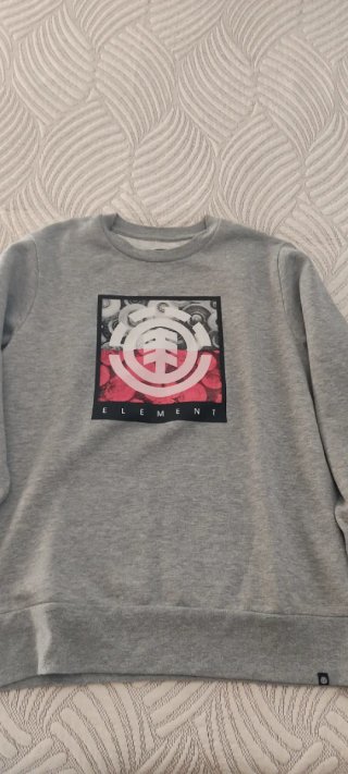 Sudadera Element Gris y Roja