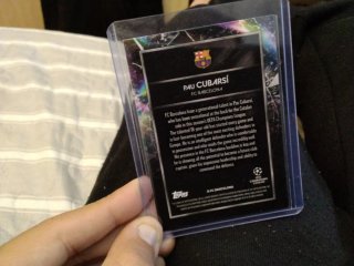 Cromo Pau Cubarsí firmado Topps Knockout Impact