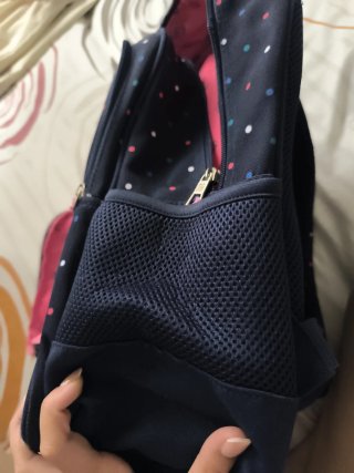 Mochila Pepe Jeans azul marino lunares